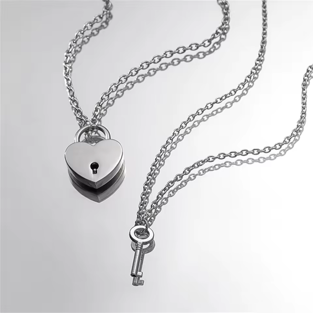 Set collares Llave y Corazon