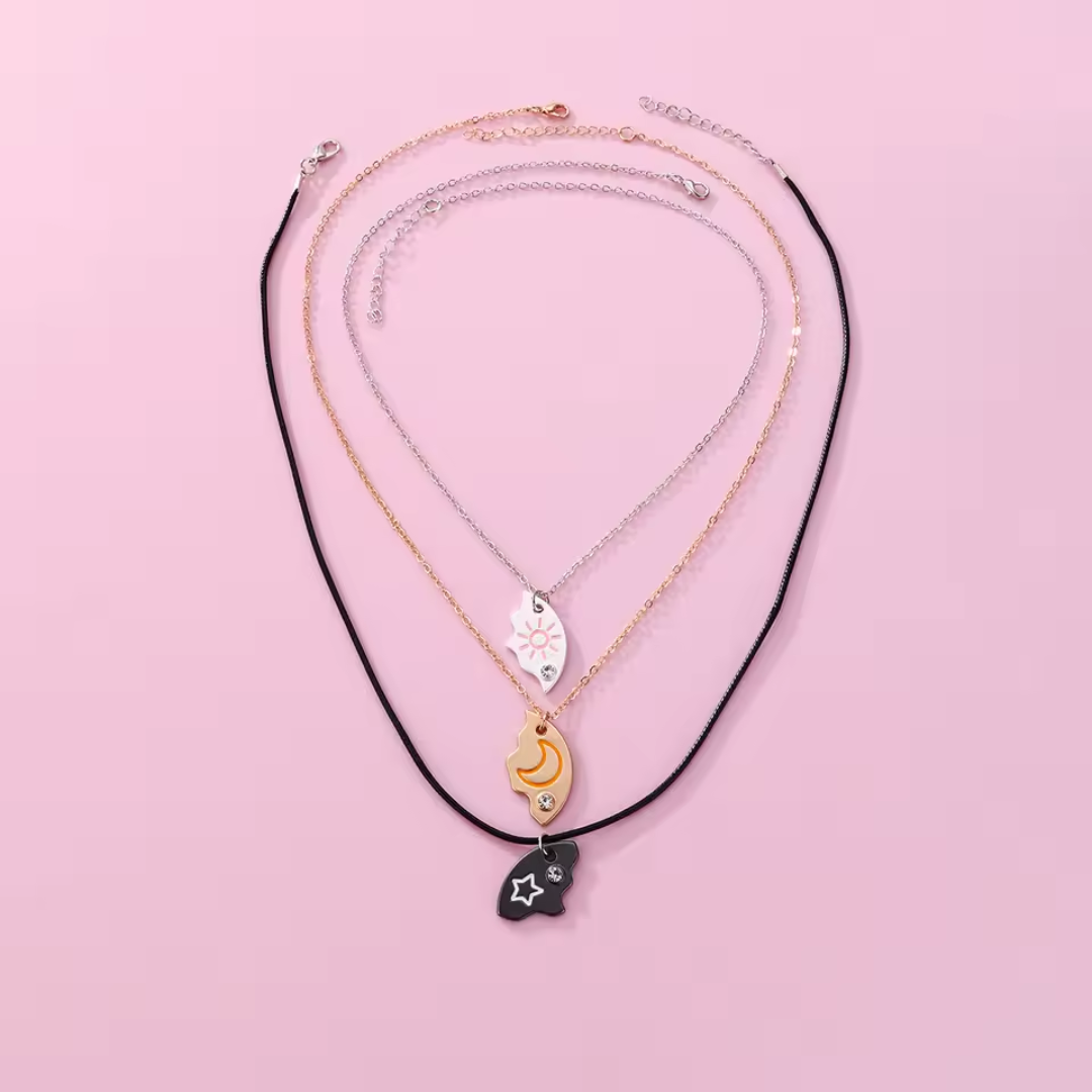 Set de collares de tres piezas