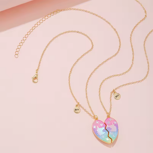Set de collares Corazon Unicornios